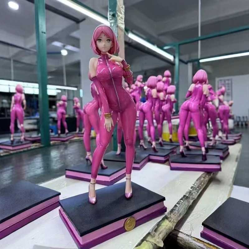 火影忍者の手作りのゴムの影のアニメの周辺の春野の桜の模型の美少女の彫像の箱の小さい桜の置物|undefined