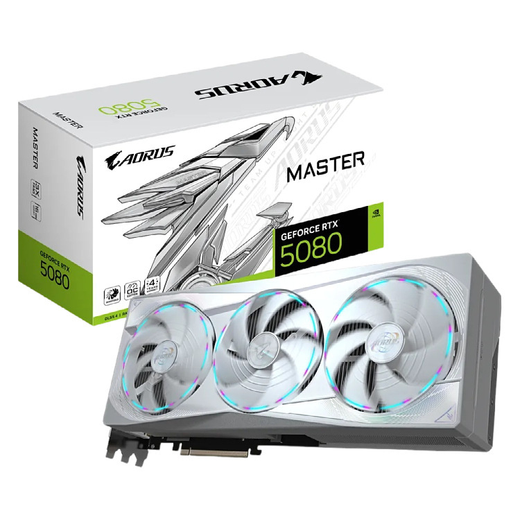 Super Carving White Geforce Rtx 5080 Aorus Master Ice Gaming Ai Graphics Card 5080