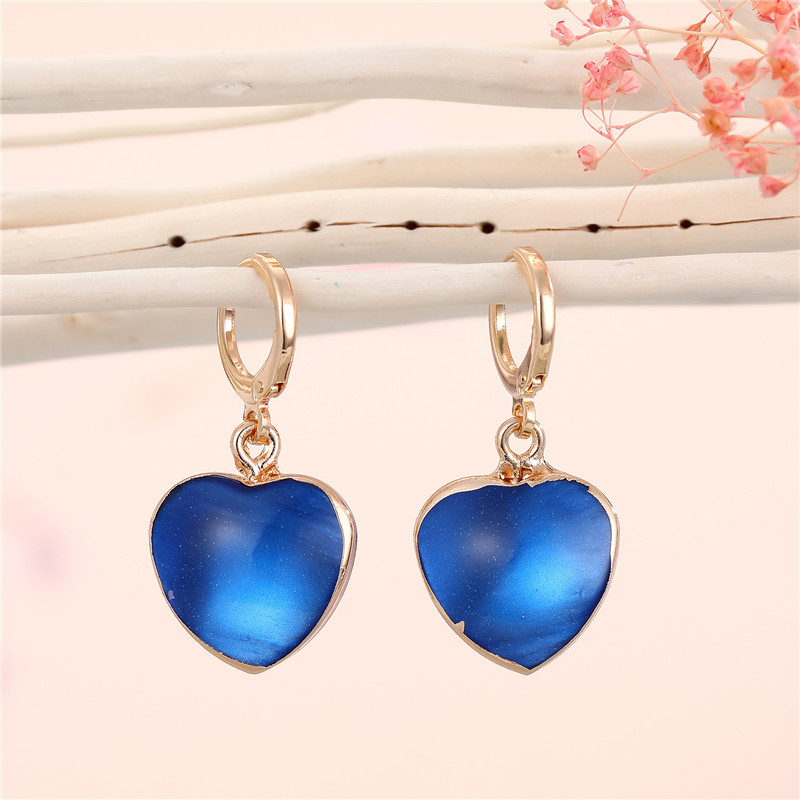 Fashion Heart Devil Eye Earrings Necklace display picture 5