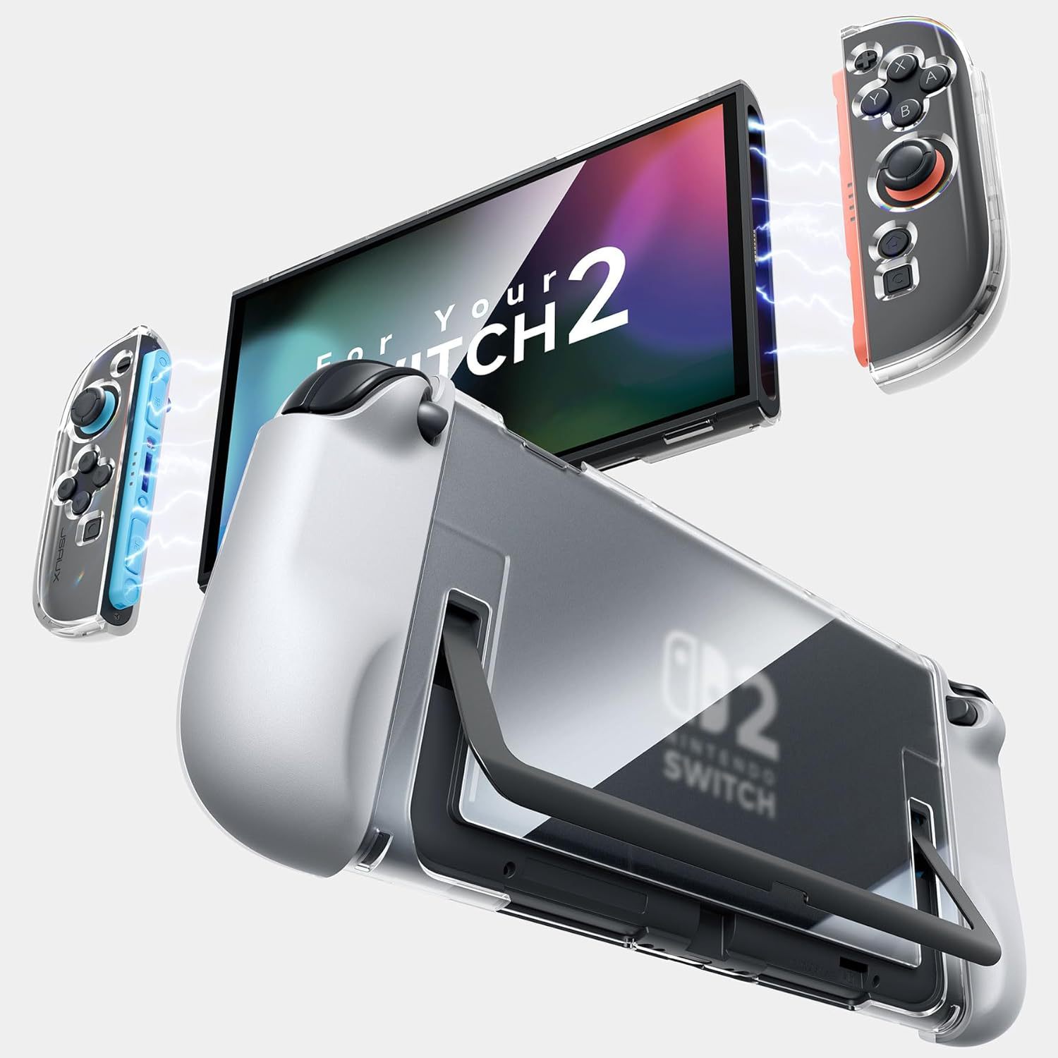 Защитный прозрачный корпус-раскладушка для игровой консоли Nintendo Switch 2, разбирающийся кристаллический чехол