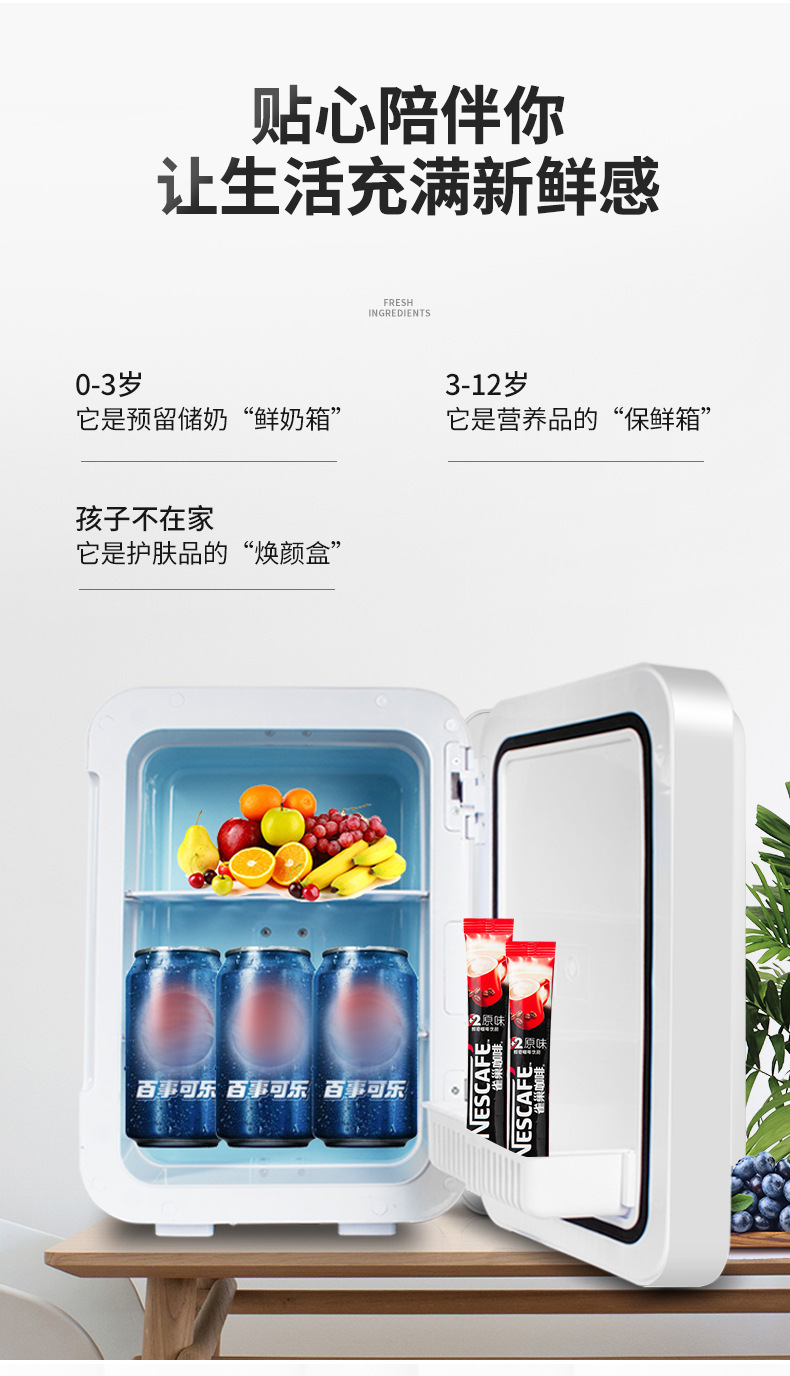 Cross-Border Car and Home Dual-Use Refrigerator, Portable Car-Mounted Mini Refrigerator, Dormitory Room Cooling and Heating Insulated Box