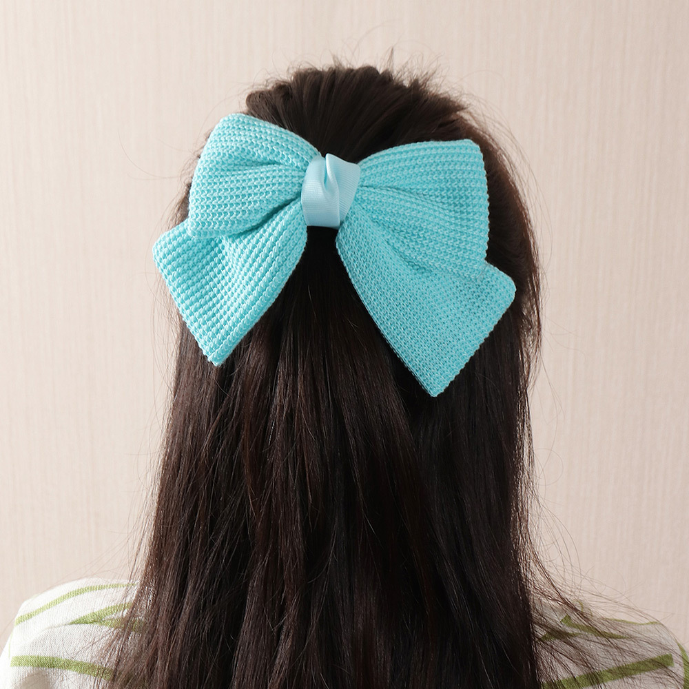Wholesale Jewelry Cute Knit Bow Spring Hairpin Nihaojewelry display picture 4