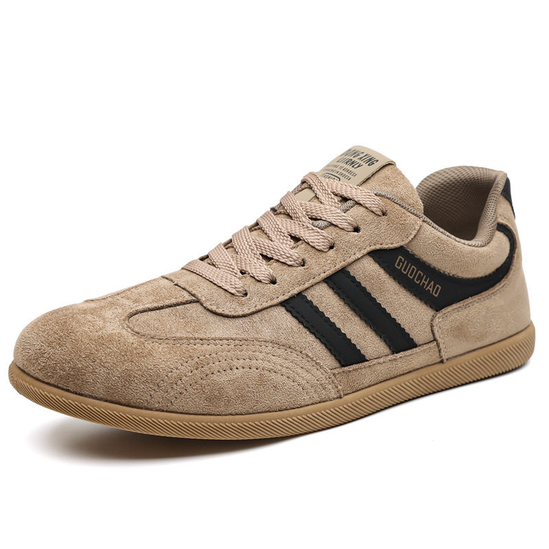 Giày sneaker nam cổ thấp thoáng khí phong cách retro, đế mềm, gót thấp 1–3 cm — 5516 màu kaki, 5516 màu đen, 5516 nâu