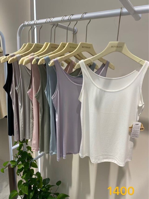 Qianzhiyi Ouli Cante Camisole 1400 Cotton Power Loose Version Plaid Wide Shoulder Strap Camisole Top 1400 Qianzhiyi Ouli Cante Camisole 1400 Cotton Power Loose Version Plaid Wide Shoulder Strap Camisole Top 1400