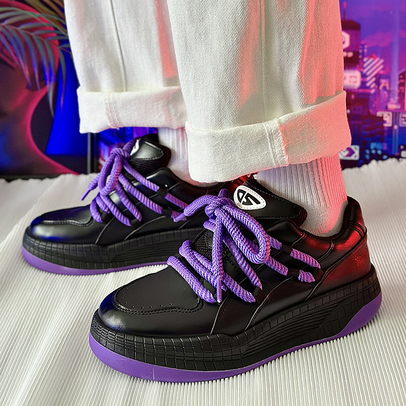 Herrenschuhe Nischendesign schwarze Kriegerbrotschuhe Herren lässig neue nationale Trendmarke Papaschuhe Skateboardschuhe_voghion.com