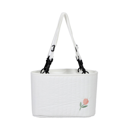 Car seat storage bag Fabric embroidered multifunctional car mounted seat back storage bag Car interior supplies