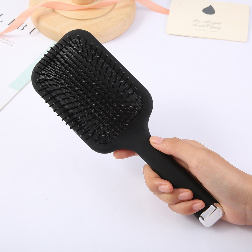 Xiaohongshu recomienda un peine con cojín de aire para masaje en el hogar, un peine con bolsa de aire esmerilado negro duradero para cabello liso y duradero, antiestático