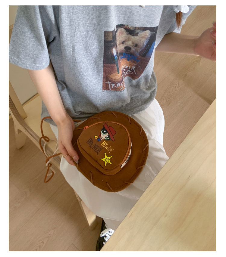 Cute Ins-style 2025 summer new denim hat crossbody bag with cartoon design, fun and personalized single-shoulder phone case undefined