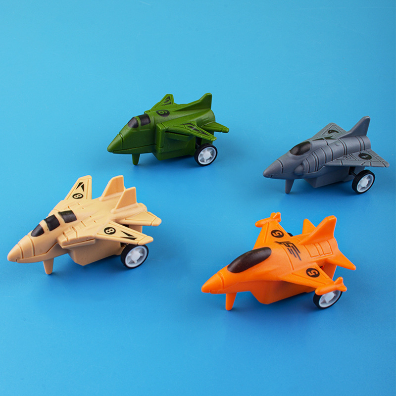 Noche puesto en el mercado al por mayor de los niños juguete Tire hacia atrás luchador niño simulación mini avión kindergarten pequeño regalo