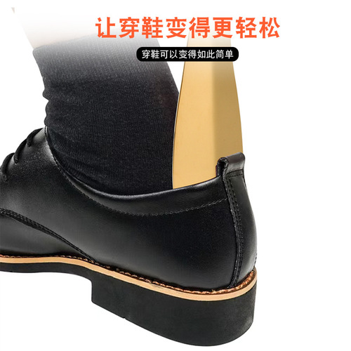 Brushed gold-plated bronze shoe lift for lazy people without bending over, stainless steel metal shoe lifter