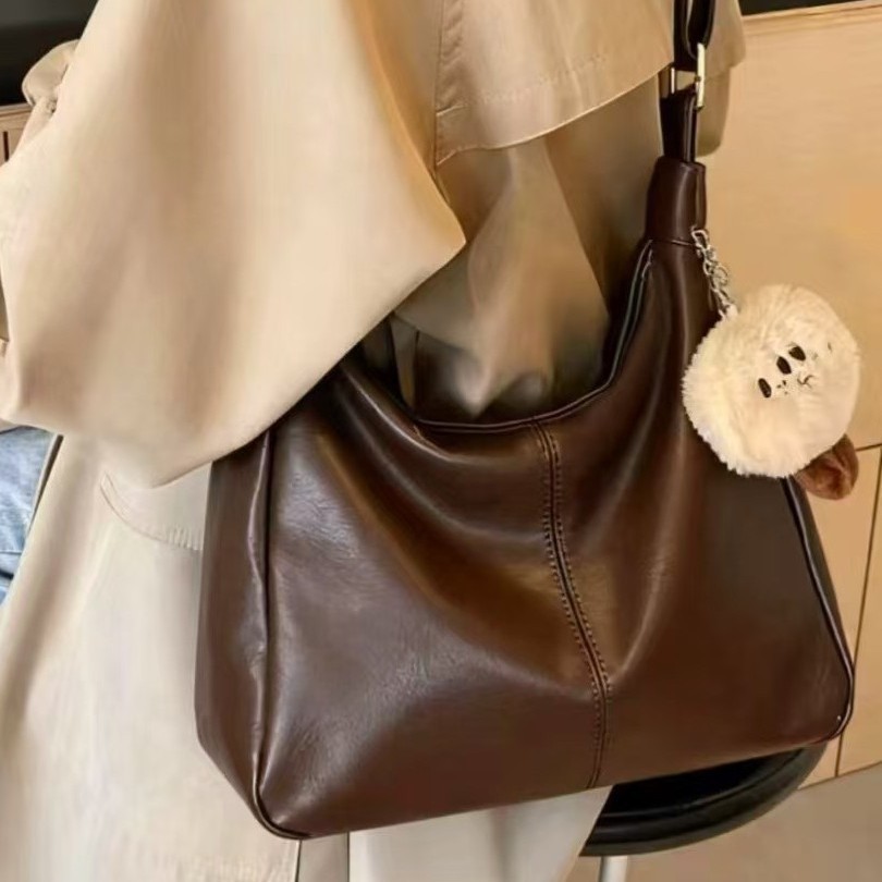 Autumn and Winter New Versatile One-Shoulder Cross-Body Large-Capacity Tote Bag Commuter Bag Female Large-Capacity Commuter College Student