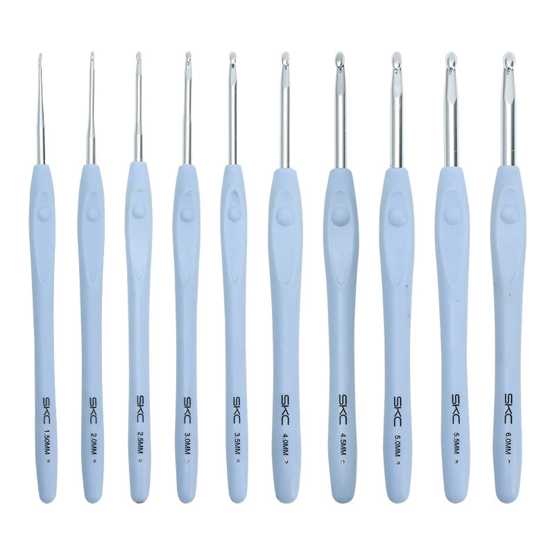 Skc крючком синий свиток шерстяной вязаный инструмент TRP мягкая ручка алюминиевая крючок шарф шапка инструмент крючком