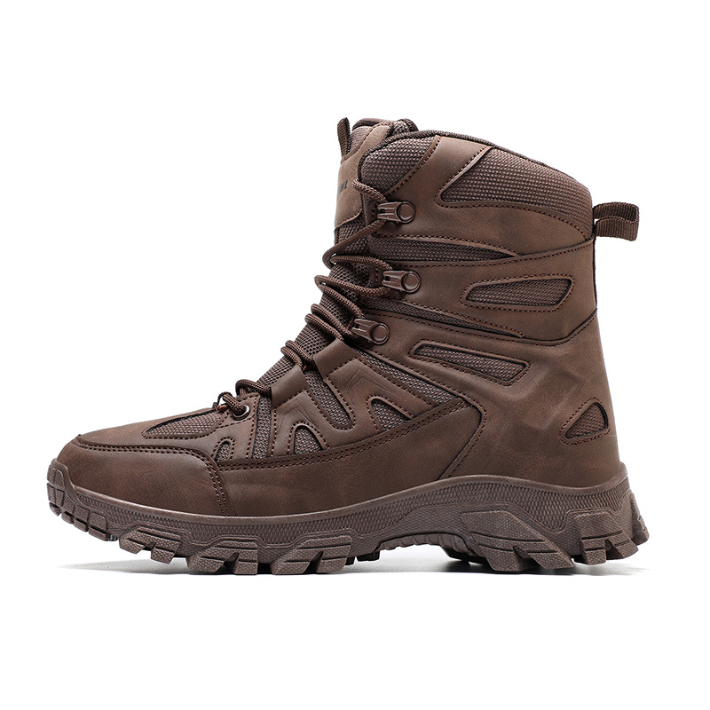 Transfronterizos de tamaño grande otoño nuevas zapatillas deportivas de alta altura caminata al aire libre anti-deslizante zapatos de montaña entrenamiento de campo de entrenamiento de campo botas para hombres