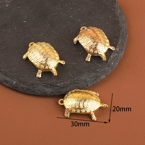 Longevity Turtle Alloy Jewelry Ornament DIY Keychain Pendant Lucky and Safe Golden Turtle Pendant