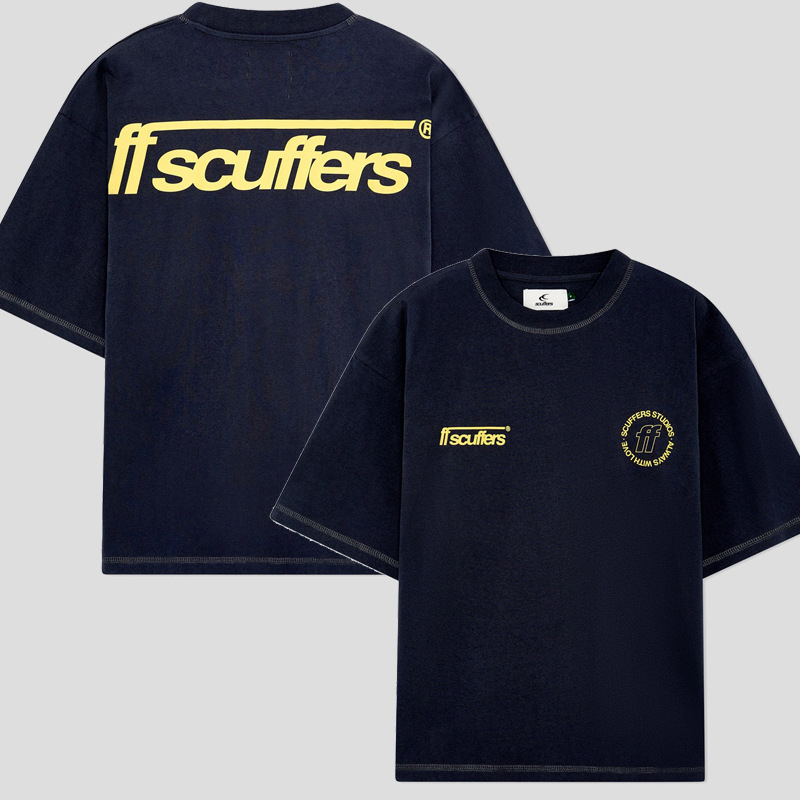 Harajuku Scuffers Logo Short Sleeve Gothic Korean New Gothic