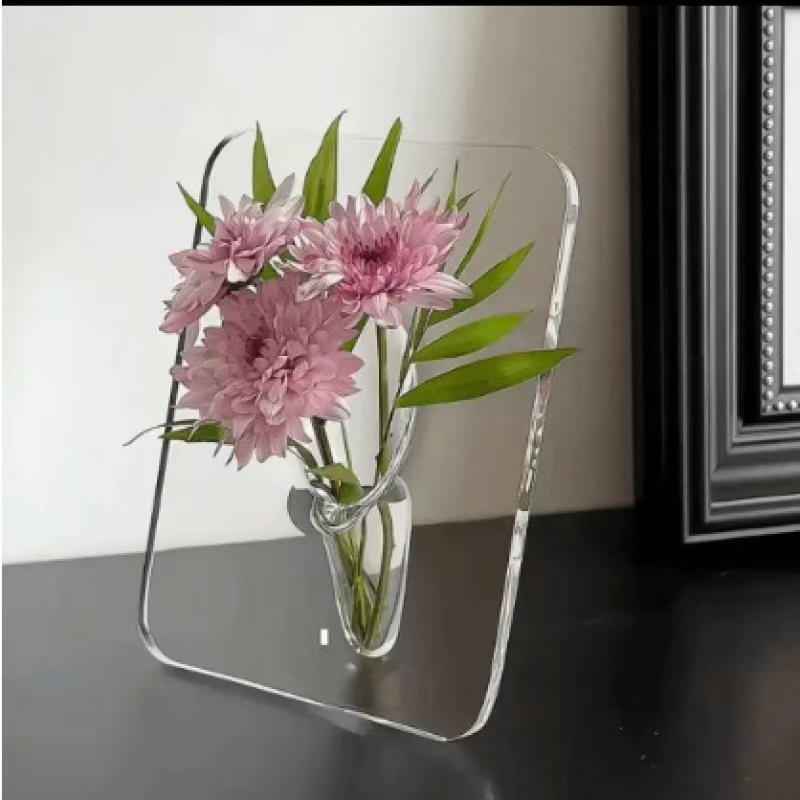 Photo frame vase acrylic transparent hydroponic flower arrangement…