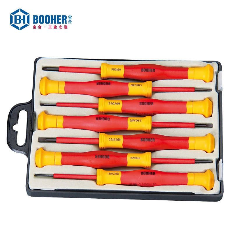 宝合(BOOHER) 7件套双色绝缘螺丝批组套 0200203