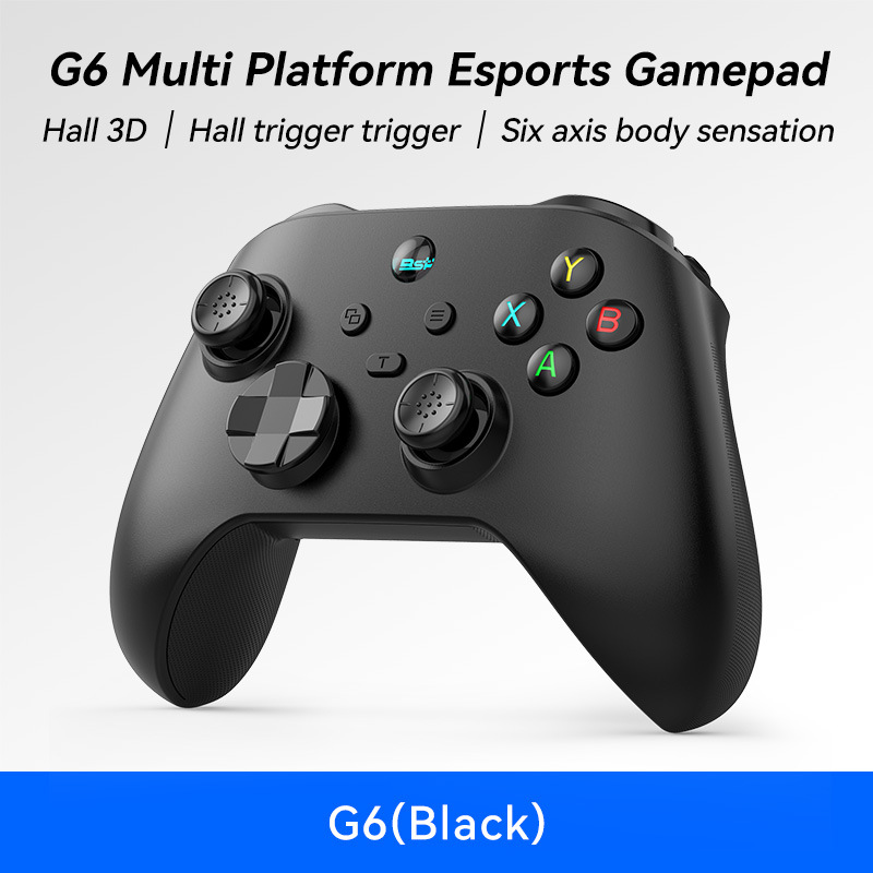 El nuevo controlador de juego inalámbrico G6 doble Hall vibración somatosensorial cabello continuo Switch Android IOS/PC controlador Bluetooth
