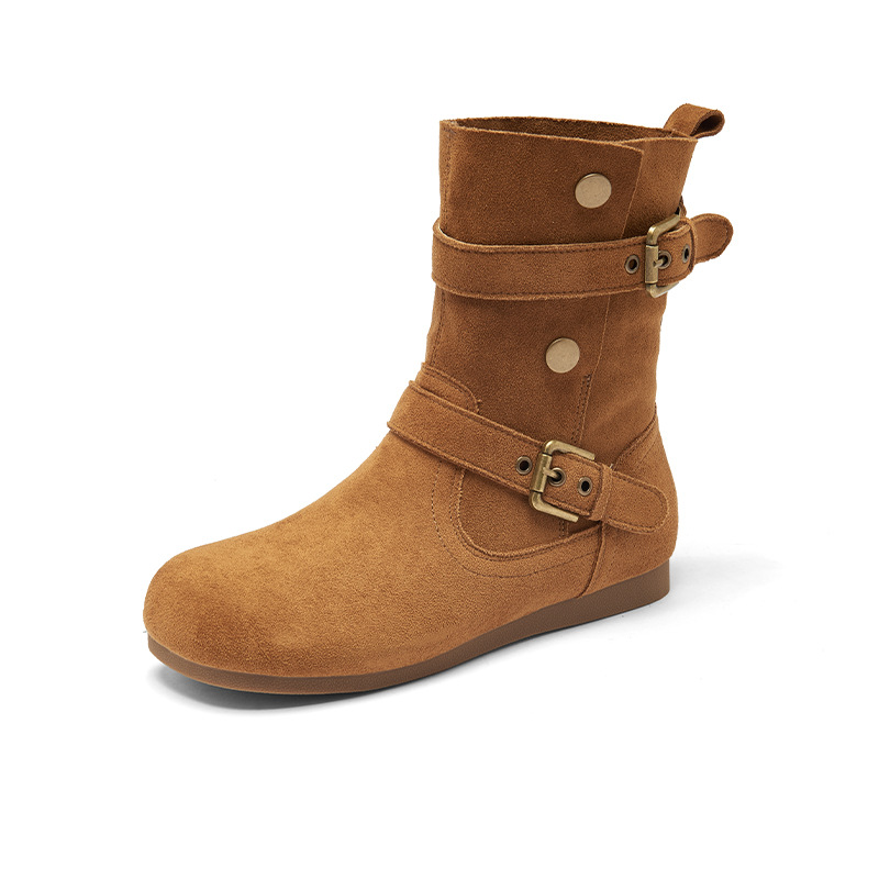 2026 botas cortas de caída de nuevo estilo de caída de león Denmeillard botas Martin botas de suelo de desecho de viento botas occidentales