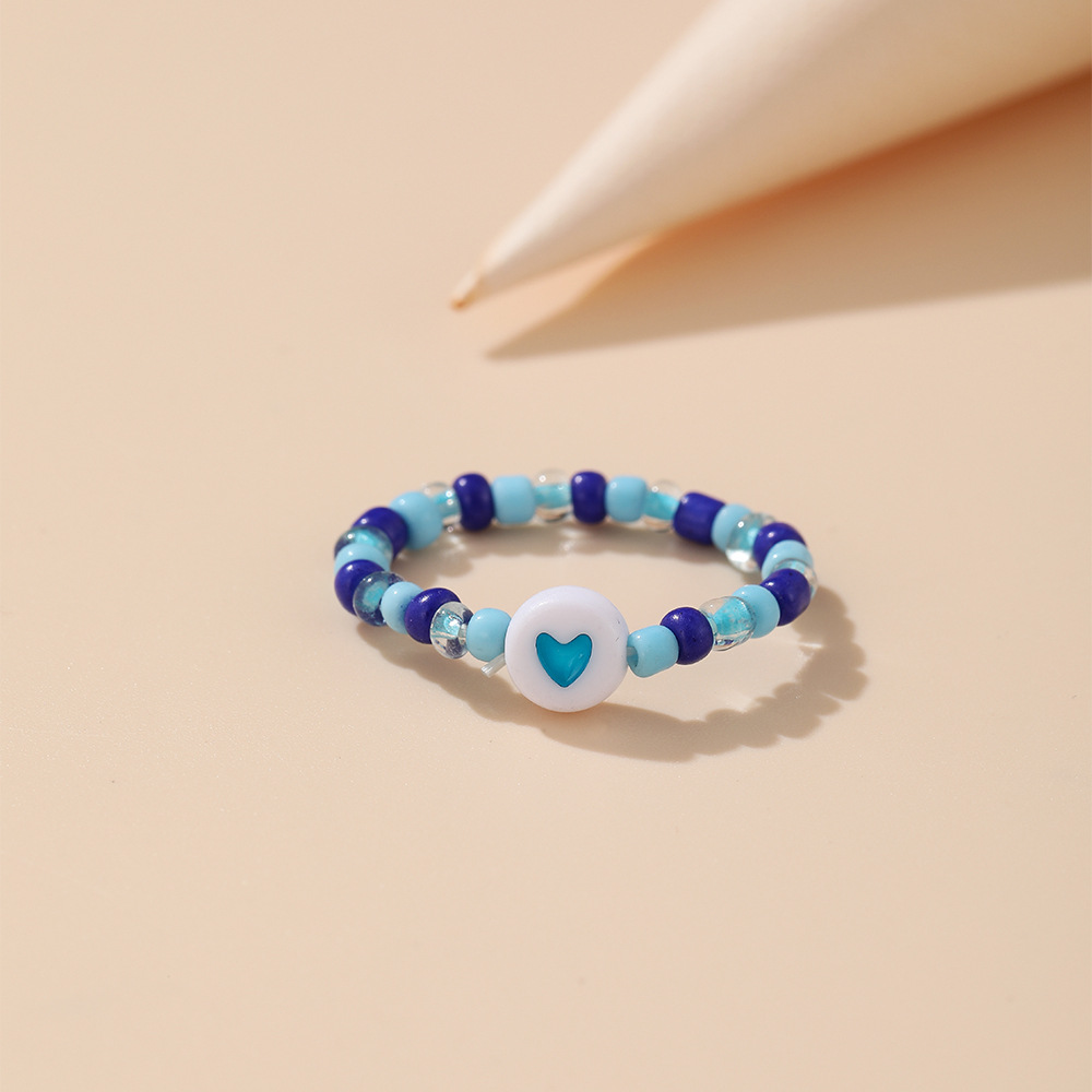 heart shape soft ceramic rice bead simple ring wholesale jewelry Nihaojewelry
