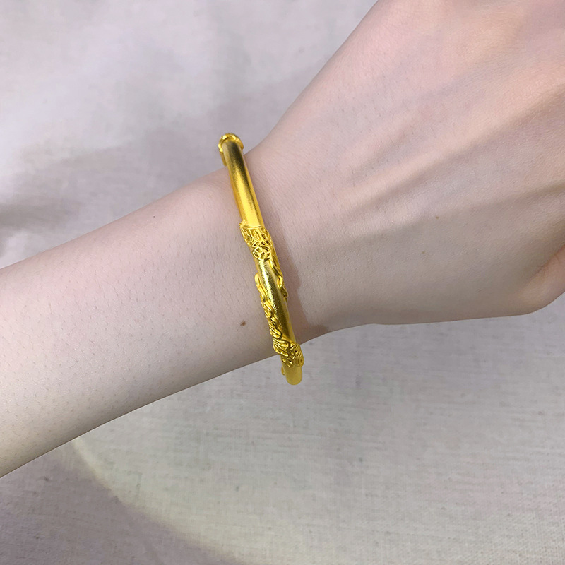 Vietnam oro clásico estilo étnico pulsera de las mujeres chapadas en oro joyería xiangsi ratán moda pulsera abierta regalo de cumpleaños