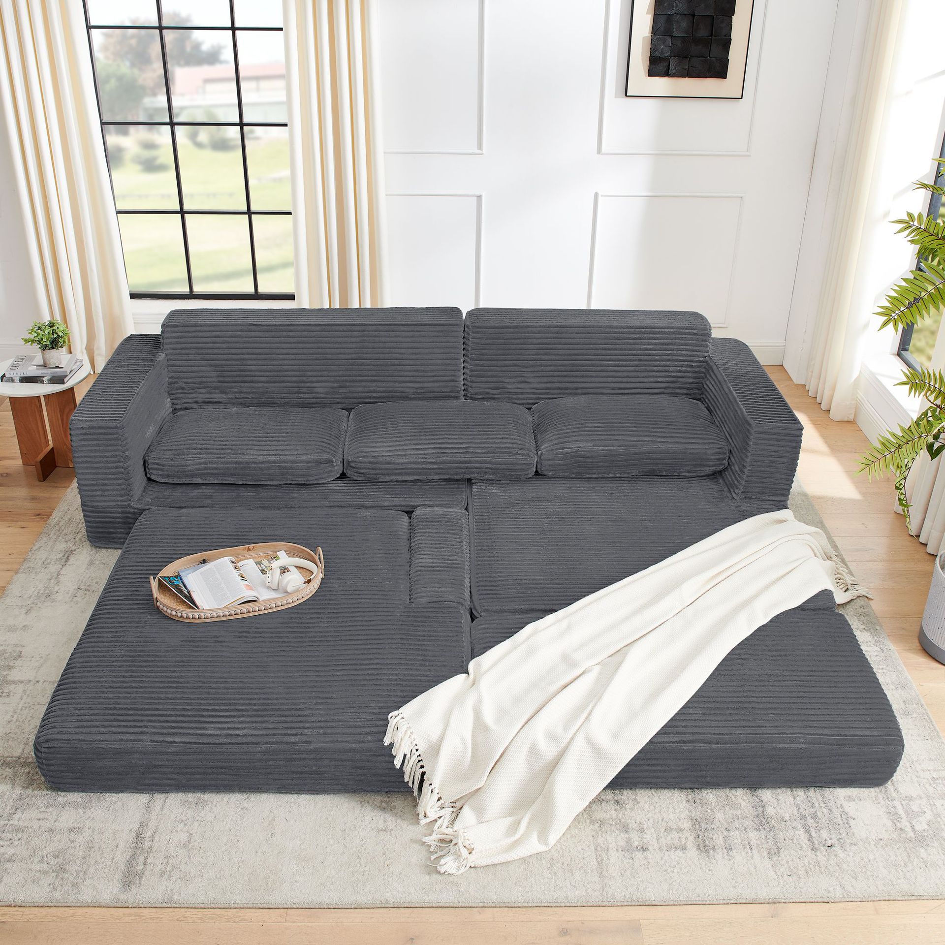 Sofá cama de compresión al vacío plegable italiano simple sofá recto multifuncional para sentarse y acostarse pequeña sala de estar
