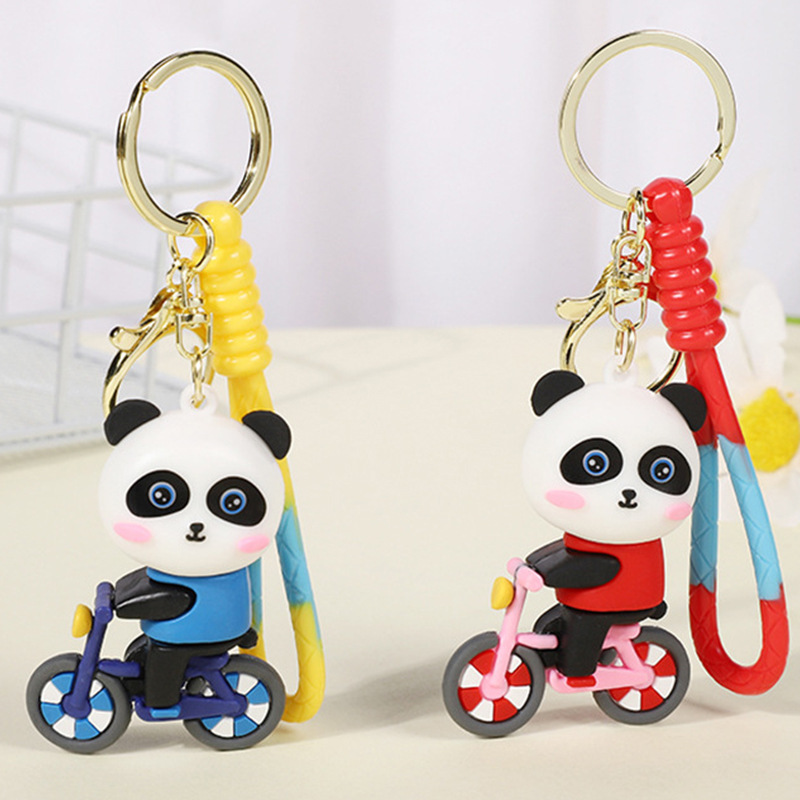 Cartoon Sports Bicycle Red Panda Doll Keychain Accessories Pendant Kidsren's Zoo Gifts Gifts Souvenirs Cartoon Sports Bicycle Red Panda Doll Keychain Accessories Pendant Kidsren's Zoo Gifts Gifts Souvenirs