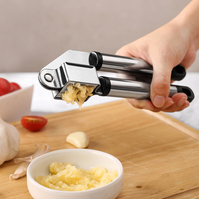 Garlic Press Cross-border Puree Clamp Manual Garlic Press Stainless Steel Household Garlic Squeezing Tool Ginger Juice Beater