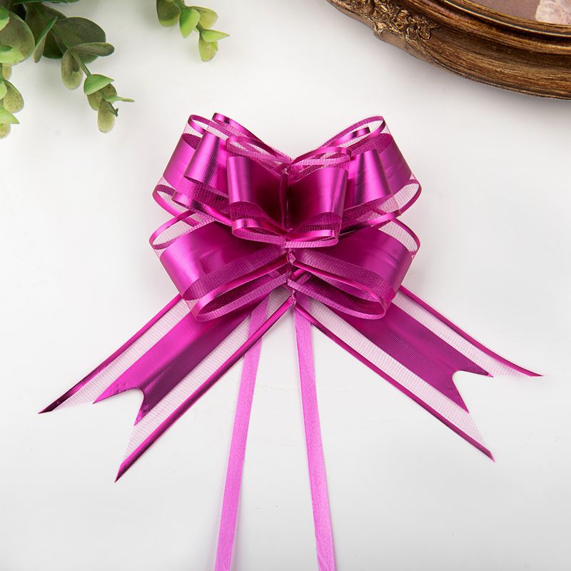 Transfronterizo Amazon 50 gran hilo de nieve mate arco flor tirada a mano regalo de Navidad flor embalaje cinta tirar flor