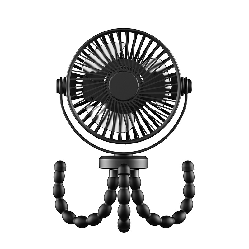 Mini ventilador con forma de pulpo, ventilador repelente de mosquitos para exteriores, ventilador para cochecito y cuna, luz nocturna silenciosa, exclusivamente para ventas transfronterizas.