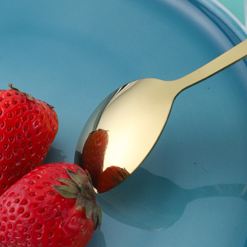 Stainless steel spoon Internet celebrity ins household high-value anti-ceramic marble spoon creative mixing spoon wholesale