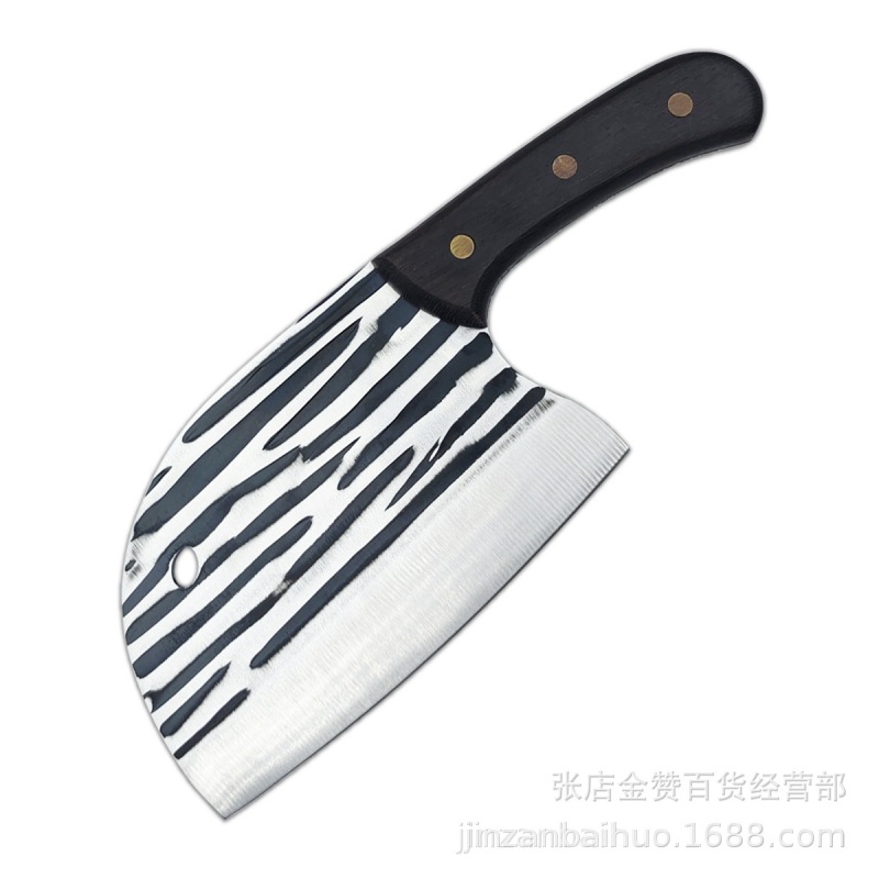 【加厚鱼头刀 】菜刀圆头家用3.0厚高碳钢砍骨切肉两用家庭厨房刀