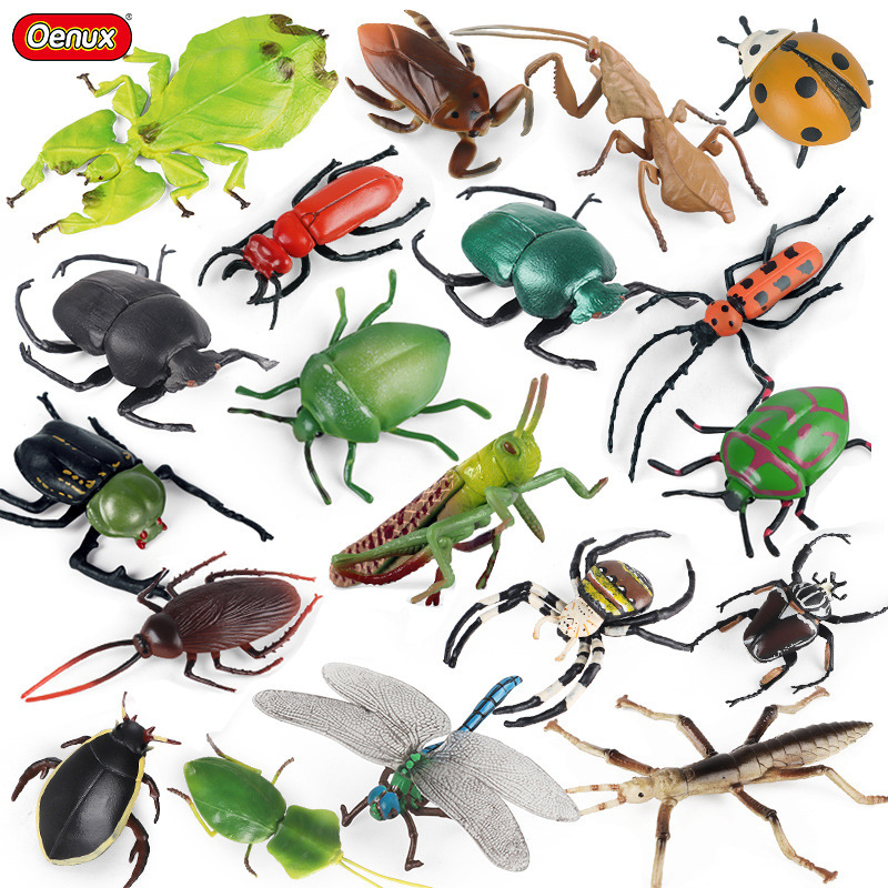 Simulation Cognitive Tricky Solid Insect Toy Beetle Dragonfly Butterfly Bee Ant Mosquito Ladybug Animal Model