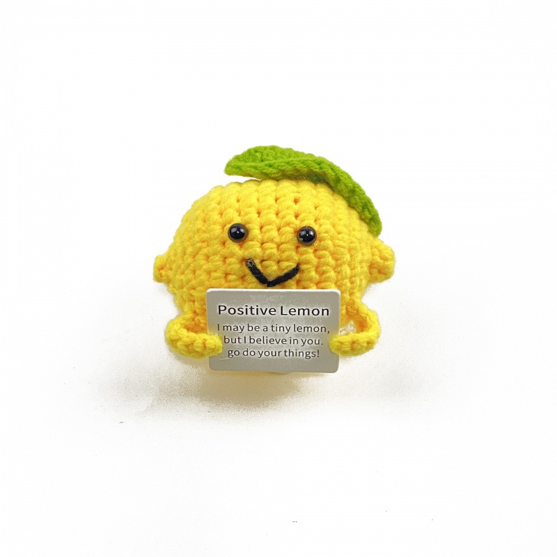 Amazon transfronterizo tejido a mano energía positiva Papa expresión bolsa emoción tarjeta vegetal muñeca coche decoración pequeña