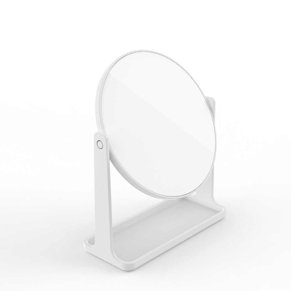 Espejo de maquillaje espejo de escritorio vestidor hogar dormitorio nórdico giratorio simple redondo de un solo lado espejo