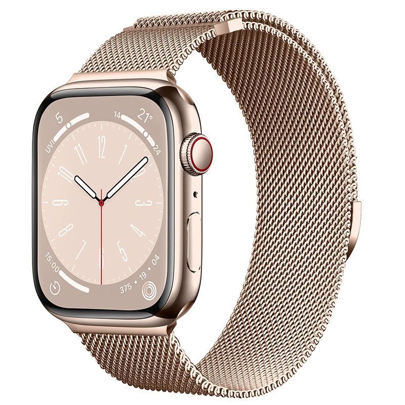 Миланский магнитный зажим с петлей (Apple) совместимый с iWatch, нержавеющая сталь, полукруглая застежка, несколько цветов