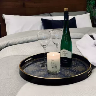 轻奢红酒杯高档葡萄酒杯高脚杯专用服务托盘收纳神器