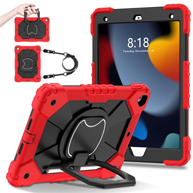 For iPad Air13 silicone shoulder strap protective case PC bracelet stand Pro 11 Air6 2024 flat case