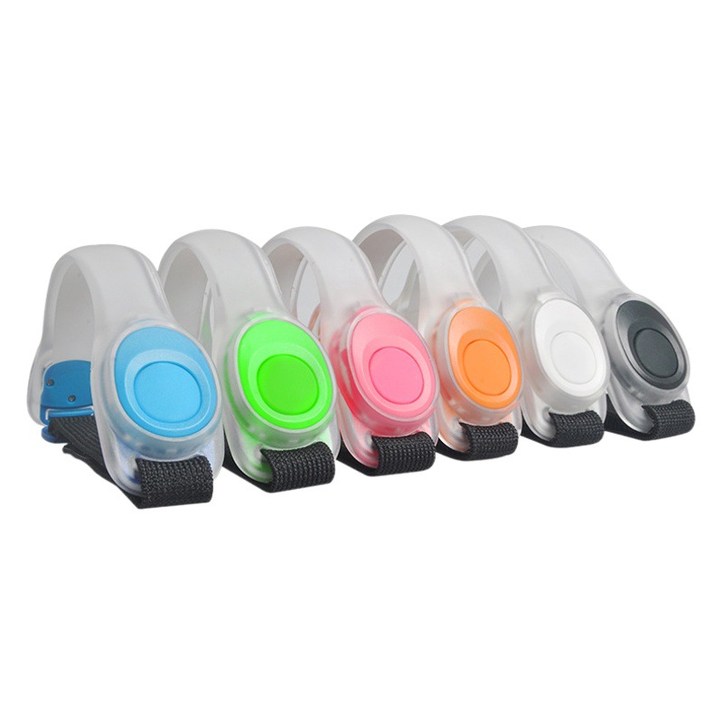 USB charging arm with LED luminous strap lamp outdoor riding reminder luminous bracelet cross border Amazon arm with lamp