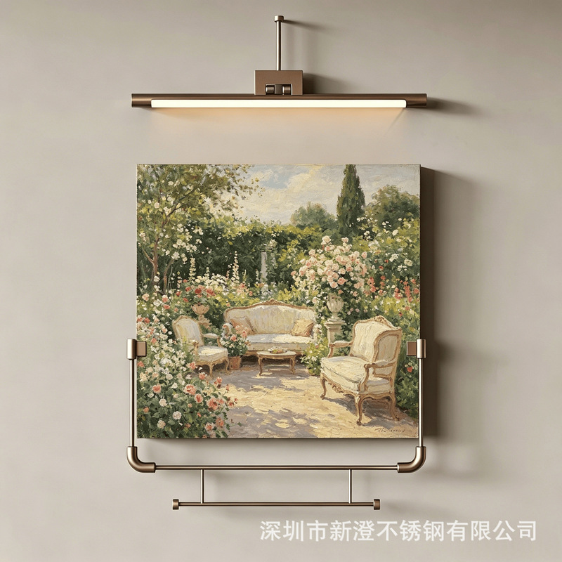 French-Style Wall-Mounted Picture Frame, Wall Light, Painting Rack, Gallery Display Rack, Villa Hotel Restaurant Private Room Background Wall Hanging Painting