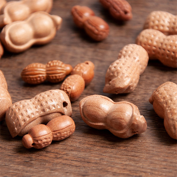 Shandong Qiao Linglong peach wood big peanut carving diy jewelry accessories baby peach wood small peanut peach wood jewelry Shandong Qiao Linglong peach wood big peanut carving diy jewelry accessories baby peach wood small peanut peach wood jewelry