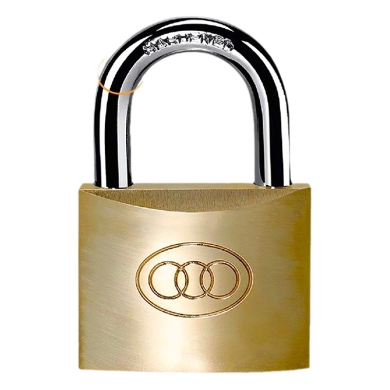 Directo de fábrica en stock candado de tres anillos engrosada Puerta de almacén cerradura antirrobo dormitorio cerradura de la puerta del gabinete candado de cobre puro