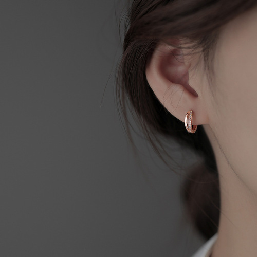 Earrings for women summer  new trendy earrings for sleeping without picking up wavy simple versatile earrings for women