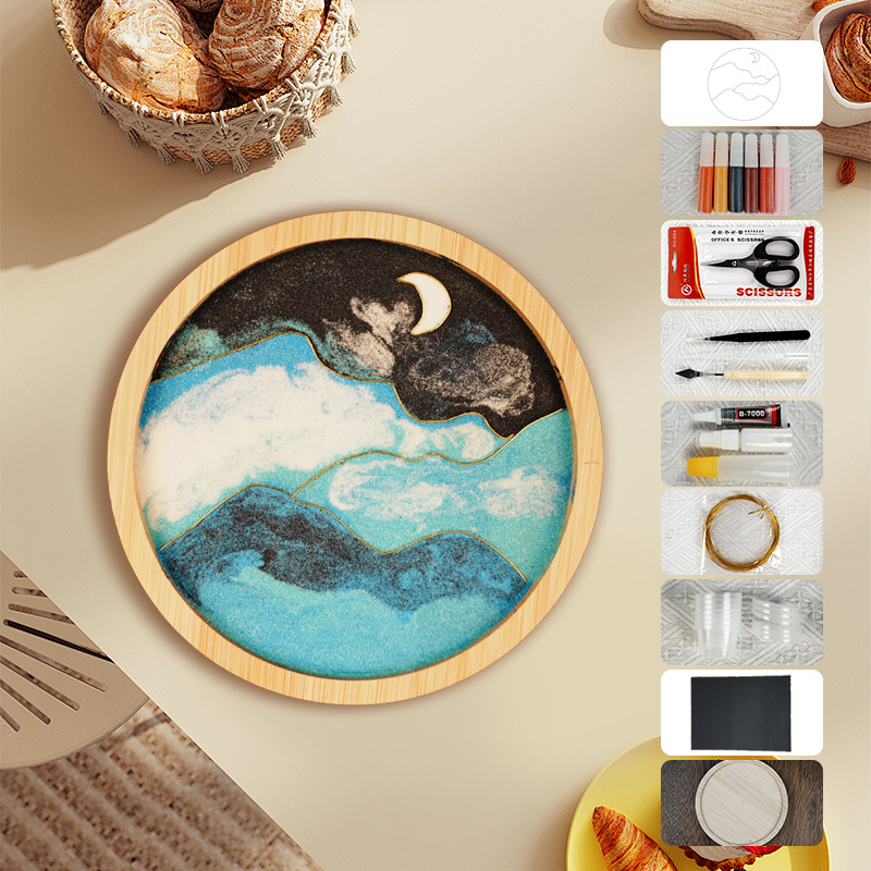 Materiales tradicionales hechos a mano Jintao Landiy pintura de esmalte novatos tazas esteras estudiantes activos cultura cultural inmaterial