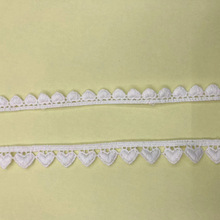 棉水爱心形溶花边蕾丝辅料纯棉衣服女童装装饰服装辅料布料 宽1cm