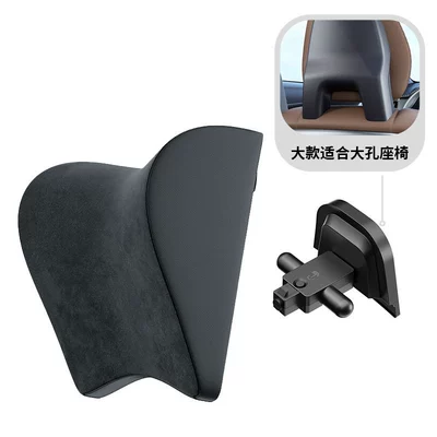 car Volvo up and – Headrest - v01-volvo-large-hole-cloth-black
