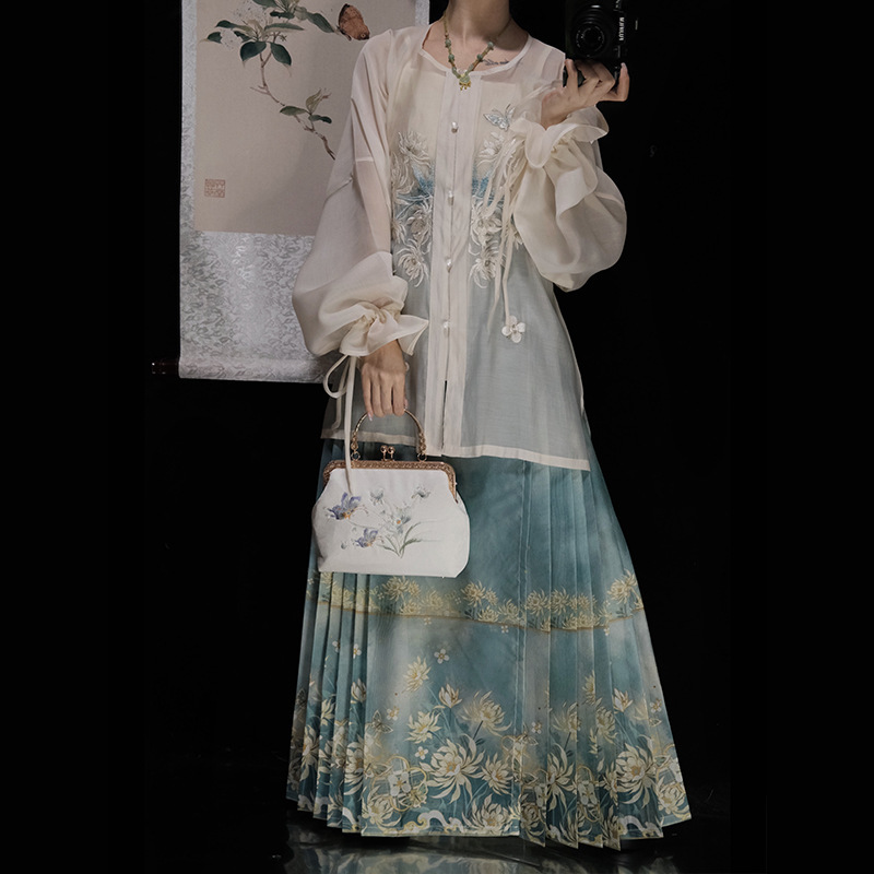 Yan Ran Original Horse Face Skirt suit 2024 New Daily Hanfu Women's Adult Ancient Dress for Work Summer Women