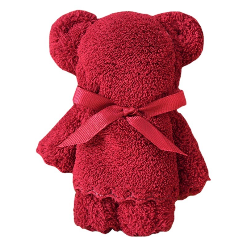 Медведь полотенце квадратный подарок руки Красная свадьба день рождения Кондитерская полная луна обратно подарок оптом