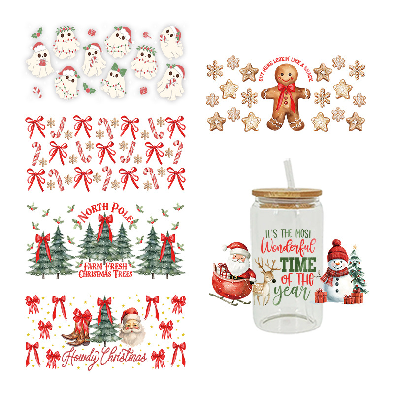 UV转印贴玻璃杯水晶标水晶贴跨境专供16oz琉璃杯专用贴23cmX11cm