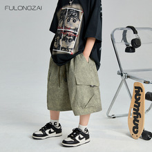 FULONGZAI亲子童装2024夏季男女童新款中大童洋气儿童休闲短裤子